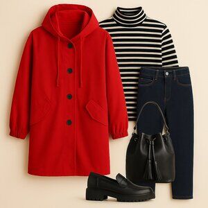 ☔️ Classic Chic Rain Jacket — Vintage Paris Design